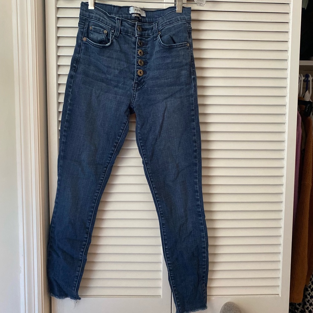 Pistola taper leg button fly jeans size 27